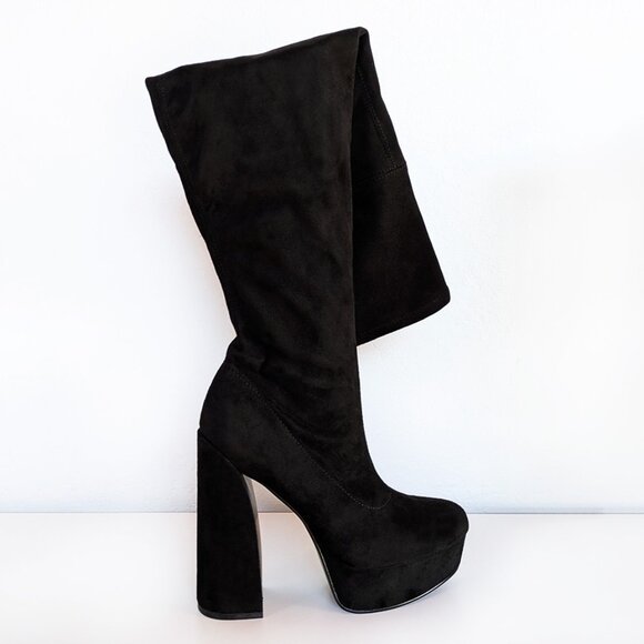 GUESS Cristy Over the Knee Platform Boot / Black - Picture 7 of 9